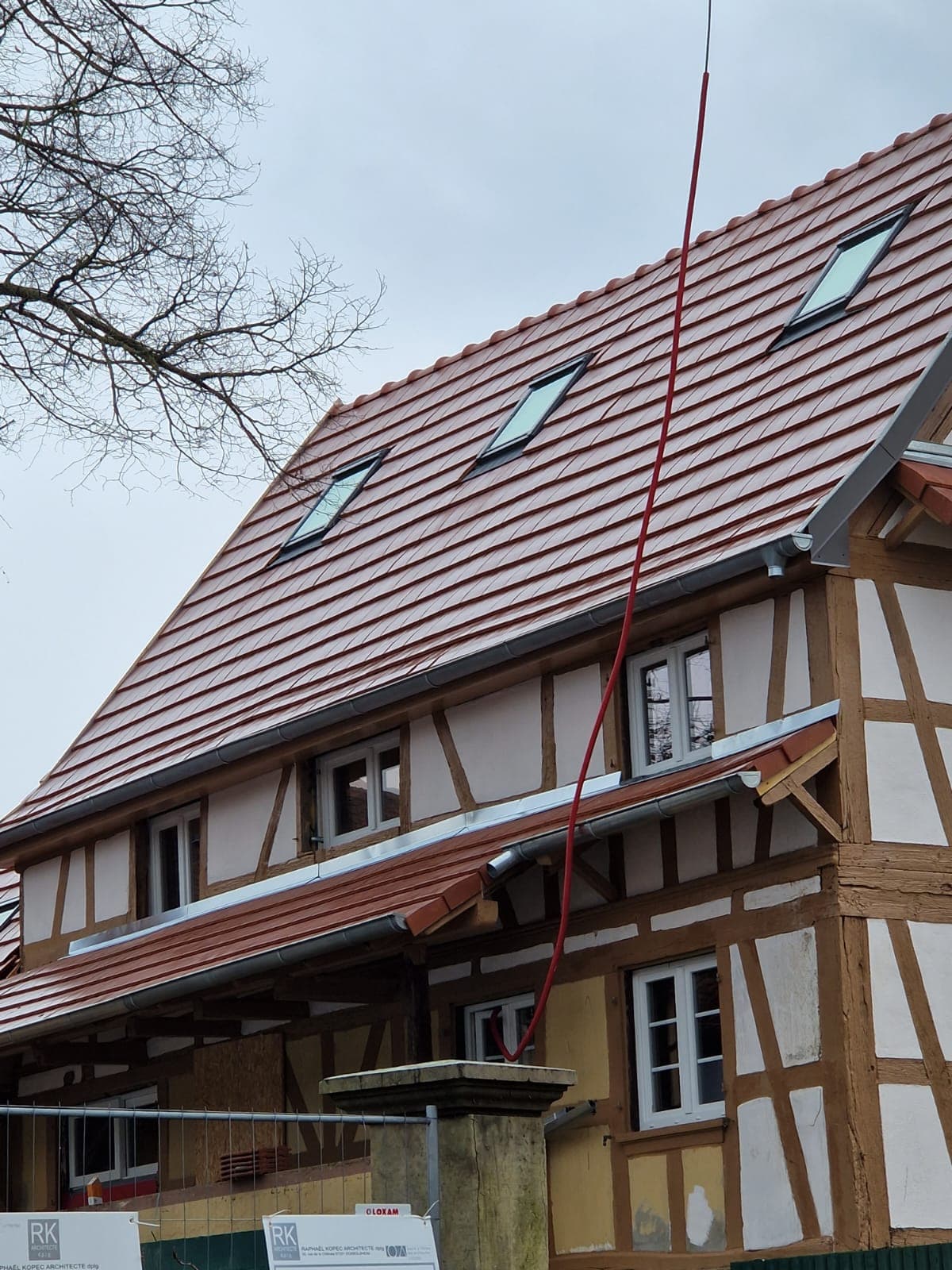 Toiture avec lucarnes